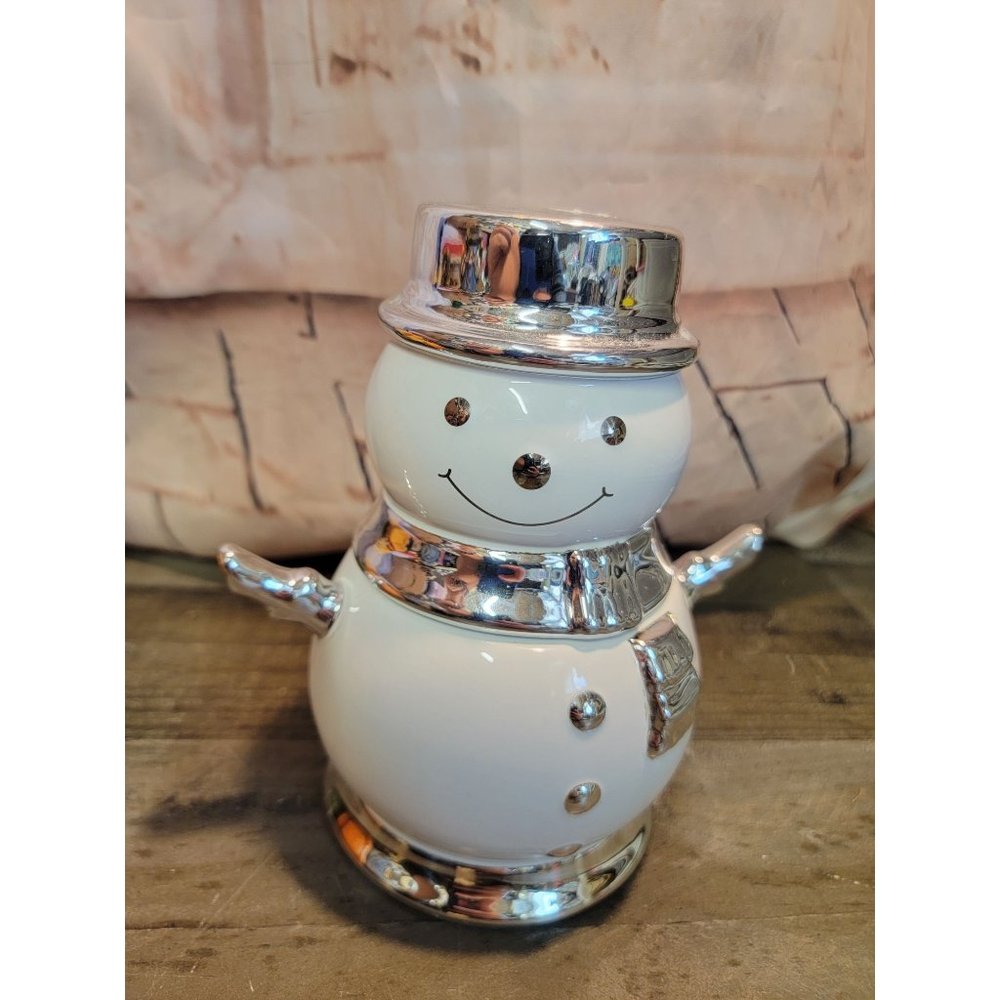 Snowman Evergreen 2008 AS IS candle xmas decor